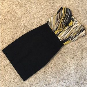 Tahari ASL Black and Gold Sheath Dress 👗